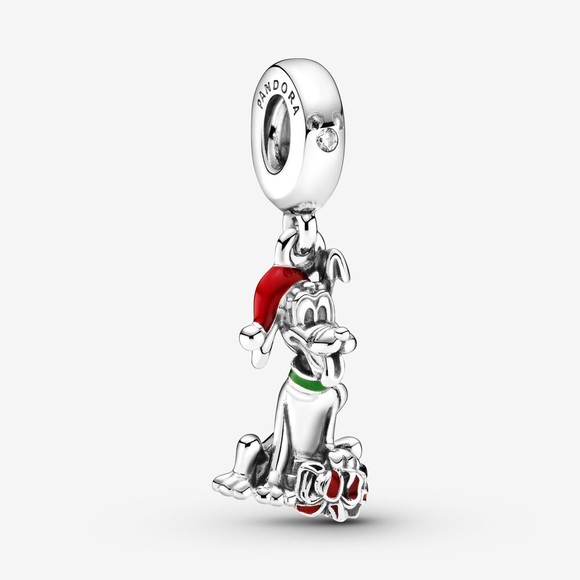 Pandora Disney Pluto Christmas Gift Dangle Charm - Picture 1 of 1